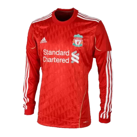 Men Liverpool Retro Jerseys Home Long Sleeve Soccer Jersey 2011/12 - buyjerseyshop.uk