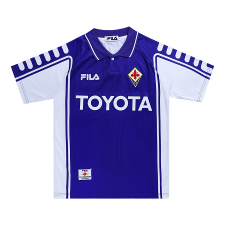 Men Fiorentina Retro Jerseys Home Soccer Jersey 1999/00 - buyjerseyshop.uk