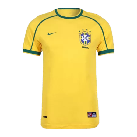 Men Brazil Retro Jerseys Home Soccer Jersey 1998 - buyjerseyshop.uk