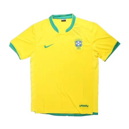Men Brazil Retro Jerseys Home Soccer Jersey 2006 - buyjerseyshop.uk