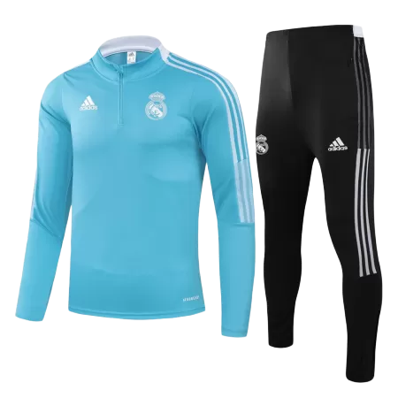 Men Real Madrid Zipper Tracksuit Sweat Shirt Kit (Top+Trousers) 2021/22 - buyjerseyshop.uk