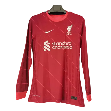 Men Liverpool Home Long Sleeves Soccer Jersey Shirt 2021/22 - buyjerseyshop.uk