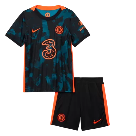 Kids Chelsea Third Away Soccer Jersey Kit (Jersey+Shorts) 2021/22 - buyjerseyshop.uk