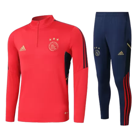 Men Ajax Zipper Tracksuit Sweat Shirt Kit (Top+Trousers) 2022/23 - buyjerseyshop.uk