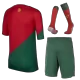 Kids Portugal Home Soccer Jersey Whole Kit (Jersey+Shorts+Socks) 2022/23 - buyjerseyshop.uk