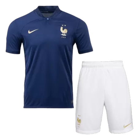 Men France Home Soccer Jersey Kit (Jersey+Shorts) 2022 - buyjerseyshop.uk