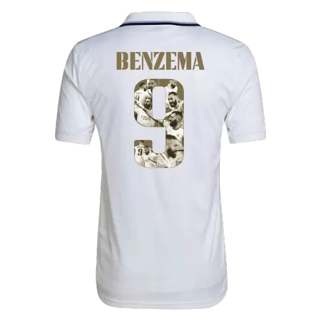 Men Real Madrid BENZEMA #9 Home Soccer Jersey Shirt 2022/23 - buyjerseyshop.uk