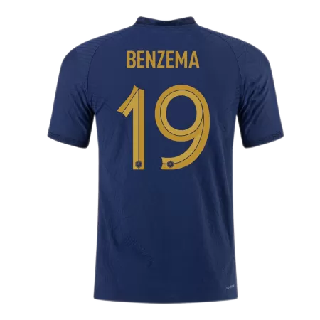 Men France BENZEMA #19 Home Player Version Jersey World Cup 2022 - buyjerseyshop.uk