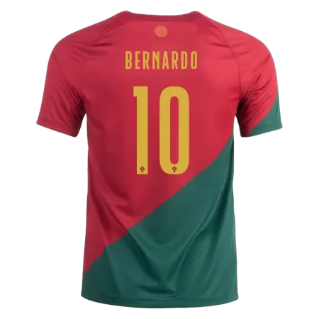 Men Portugal BERNARDO #10 Home Soccer Jersey Shirt 2022 - buyjerseyshop.uk