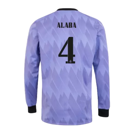 Men Real Madrid ALABA #4 Away Long Sleeves Soccer Jersey Shirt 2022/23 - buyjerseyshop.uk