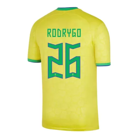 Men Brazil RODRYGO #26 Home Soccer Jersey Shirt 2022 - buyjerseyshop.uk