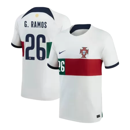 Men Portugal G.RAMOS #26 Away Soccer Jersey Shirt 2022 - buyjerseyshop.uk