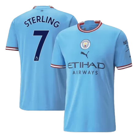 Men Manchester City STERLING #7 Home Soccer Jersey Shirt 2022/23 - buyjerseyshop.uk