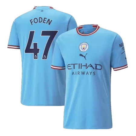 Men Manchester City FODEN #47 Home Soccer Jersey Shirt 2022/23 - buyjerseyshop.uk