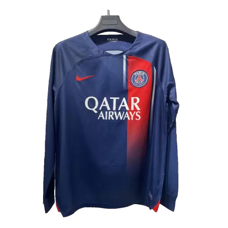 Men PSG Home Long Sleeves Soccer Jersey Shirt 2023/24 - buyjerseyshop.uk