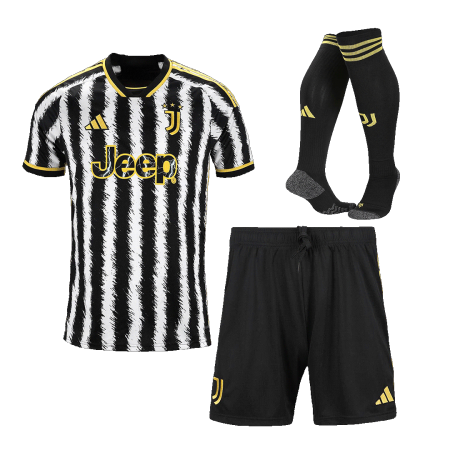 Men Juventus Home Soccer Jersey Whole Kit (Jersey+Shorts+Socks) 2023/24 - buyjerseyshop.uk