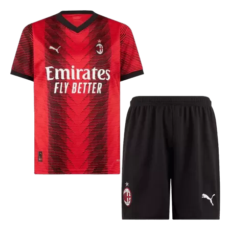 Men AC Milan Home Soccer Jersey Kit (Jersey+Shorts) 2023/24 - buyjerseyshop.uk