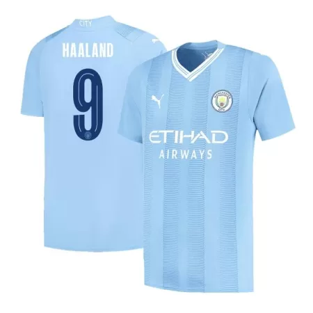 Men Manchester City HAALAND #9 Home UCL Soccer Jersey Shirt 2023/24 - buyjerseyshop.uk