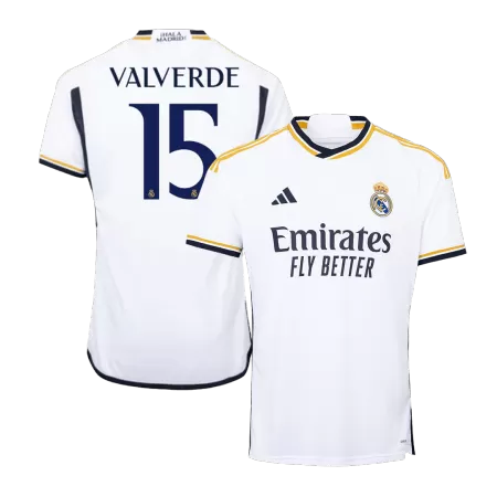 Men Real Madrid VALVERDE #15 Home Soccer Jersey Shirt 2023/24 - buyjerseyshop.uk