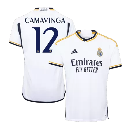 Men Real Madrid CAMAVINGA #12 Home Soccer Jersey Shirt 2023/24 - buyjerseyshop.uk