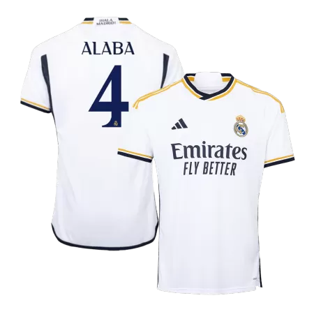 Men Real Madrid ALABA #4 Home Soccer Jersey Shirt 2023/24 - buyjerseyshop.uk