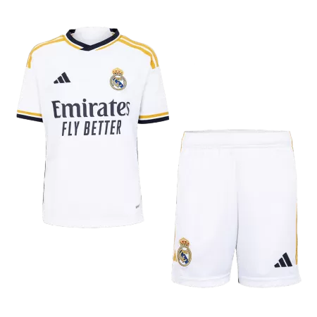 Kids Real Madrid Home Soccer Jersey Kit (Jersey+Shorts) 2023/24 - buyjerseyshop.uk