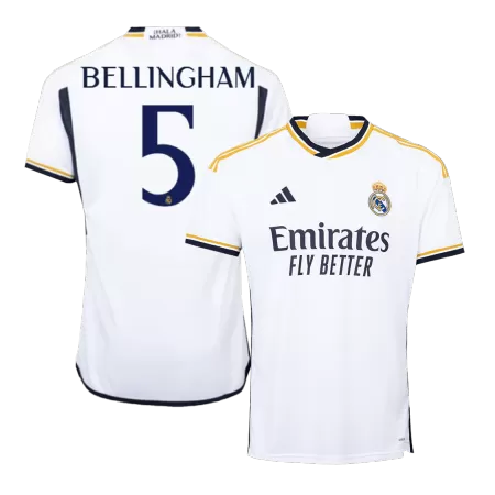 Men Real Madrid BELLINGHAM #5 Home Soccer Jersey Shirt 2023/24 - buyjerseyshop.uk