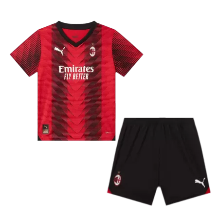 Kids AC Milan Home Soccer Jersey Kit (Jersey+Shorts) 2023/24 - buyjerseyshop.uk