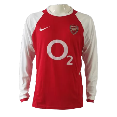 Men Arsenal Retro Jerseys Home Long Sleeve Soccer Jersey 02/04 - buyjerseyshop.uk