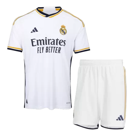 Men Real Madrid Home Soccer Jersey Kit (Jersey+Shorts) 2023/24 - buyjerseyshop.uk