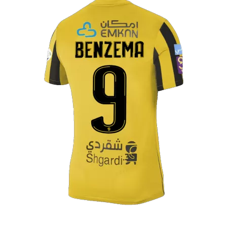 Men Al Ittihad Saudi BENZEMA #9 Home Soccer Jersey Shirt 2022/23 - buyjerseyshop.uk