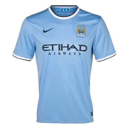 Men Manchester City Retro Jerseys Home Soccer Jersey 2013/14 - buyjerseyshop.uk