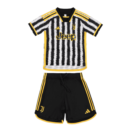 Kids Juventus Home Soccer Jersey Kit (Jersey+Shorts) 2023/24 - buyjerseyshop.uk