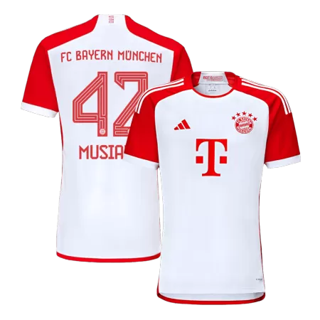 Men Bayern Munich MUSIALA #42 Home Soccer Jersey Shirt 2023/24 - buyjerseyshop.uk