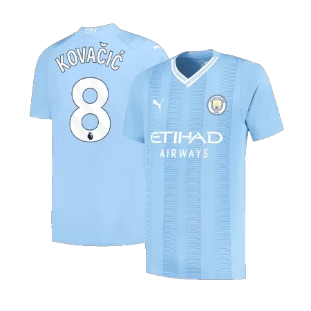 Men Manchester City KOVAČIĆ #8 Home Soccer Jersey Shirt 2023/24 - buyjerseyshop.uk