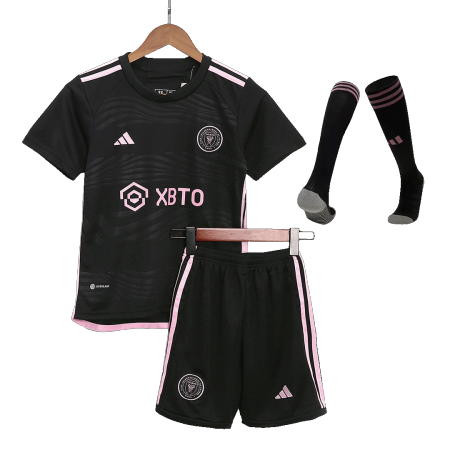 Kids Inter Miami CF Away Soccer Jersey Whole Kit (Jersey+Shorts+Socks) 2023/24 - buyjerseyshop.uk