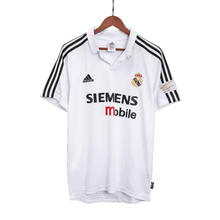 Men Real Madrid Retro Jerseys Home Soccer Jersey 2002/03 - buyjerseyshop.uk