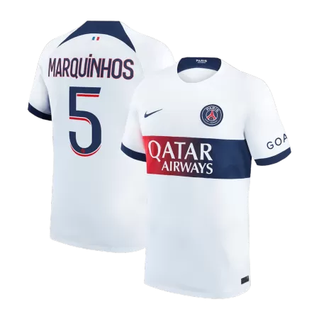 Men PSG MARQUINHOS #5 Away Soccer Jersey Shirt 2023/24 - buyjerseyshop.uk