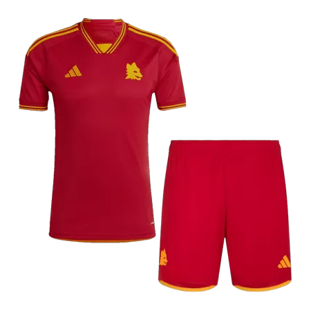 Men Roma Home Soccer Jersey Kit (Jersey+Shorts) 2023/24 - buyjerseyshop.uk