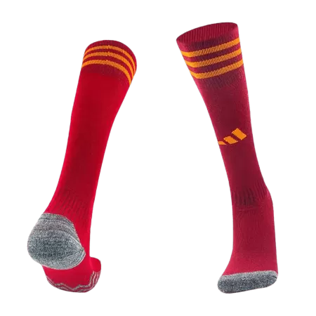 Men Roma Home Soccer Socks 2023/24 - buyjerseyshop.uk