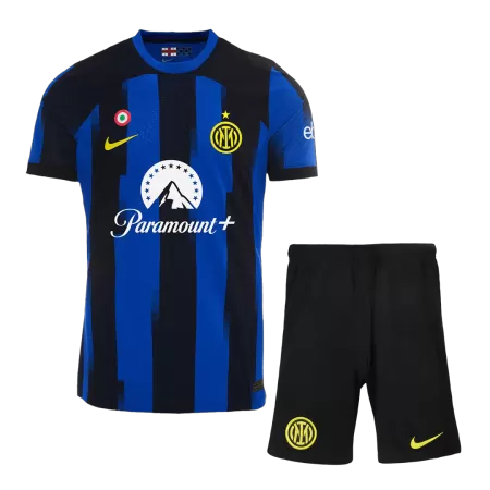 Men Inter Milan Home Soccer Jersey Kit (Jersey+Shorts) 2023/24 - buyjerseyshop.uk
