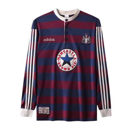 Men Newcastle Away Long Sleeves Soccer Jersey Shirt 1995/96 - buyjerseyshop.uk