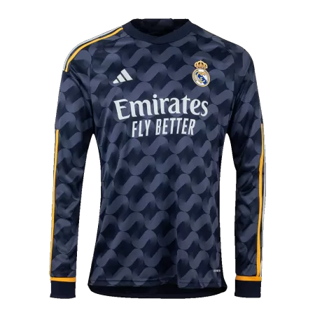 Men Real Madrid Away Long Sleeves Soccer Jersey Shirt 2023/24 - buyjerseyshop.uk