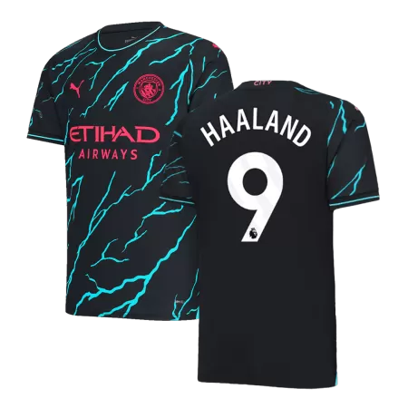 Men Manchester City HAALAND #9 Third Away Soccer Jersey Shirt 2023/24 - buyjerseyshop.uk