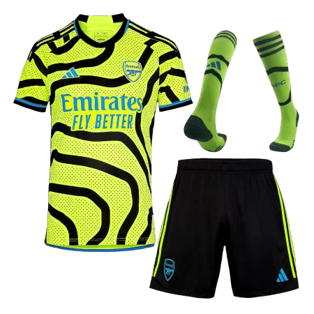 Men Arsenal Away Soccer Jersey Whole Kit (Jersey+Shorts+Socks) 2023/24 - buyjerseyshop.uk