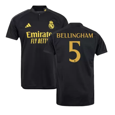 Men Real Madrid BELLINGHAM #5 Third Away Soccer Jersey Shirt 2023/24 - buyjerseyshop.uk