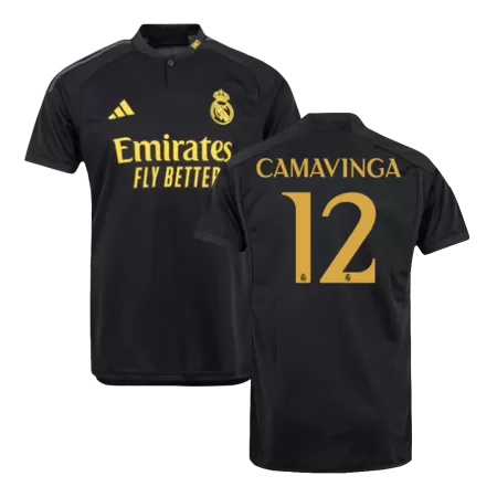 Men Real Madrid CAMAVINGA #12 Third Away Soccer Jersey Shirt 2023/24 - buyjerseyshop.uk