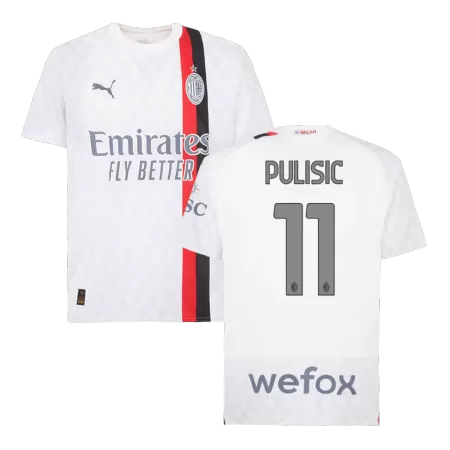 Men AC Milan PULISIC #11 Away Soccer Jersey Shirt 2023/24 - buyjerseyshop.uk
