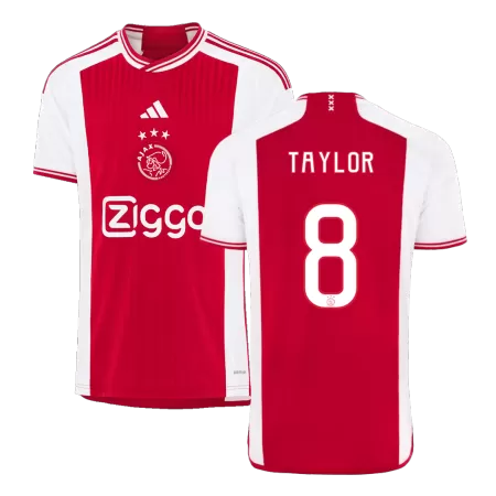 Men Ajax TAYLOR #8 Home Soccer Jersey Shirt 2023/24 - buyjerseyshop.uk