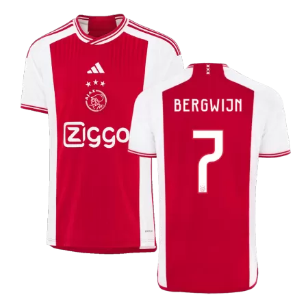 Men Ajax BERGWIJN #7 Home Soccer Jersey Shirt 2023/24 - buyjerseyshop.uk
